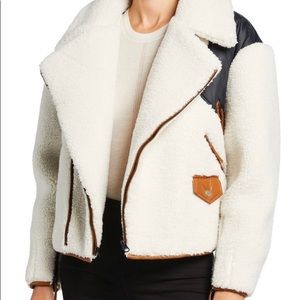 FRAME DENIM Womens Fleece Mix Jacket